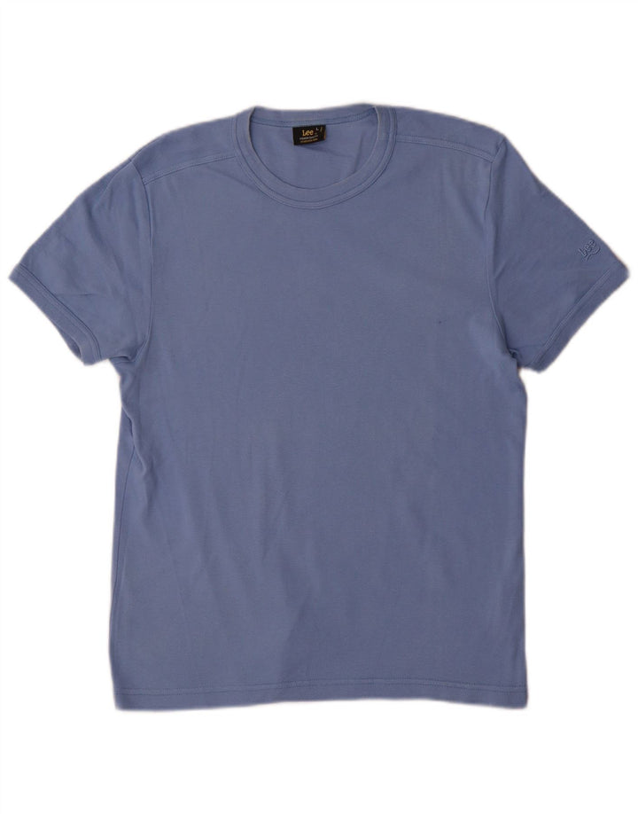 Tricou pentru femei Lee Top mare din bumbac albastru