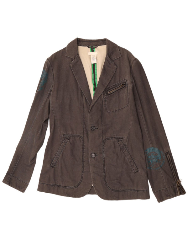 Jachetă pentru bărbați Diesel Graphic cu 2 nasturi, UK 42 XL, bumbac gri