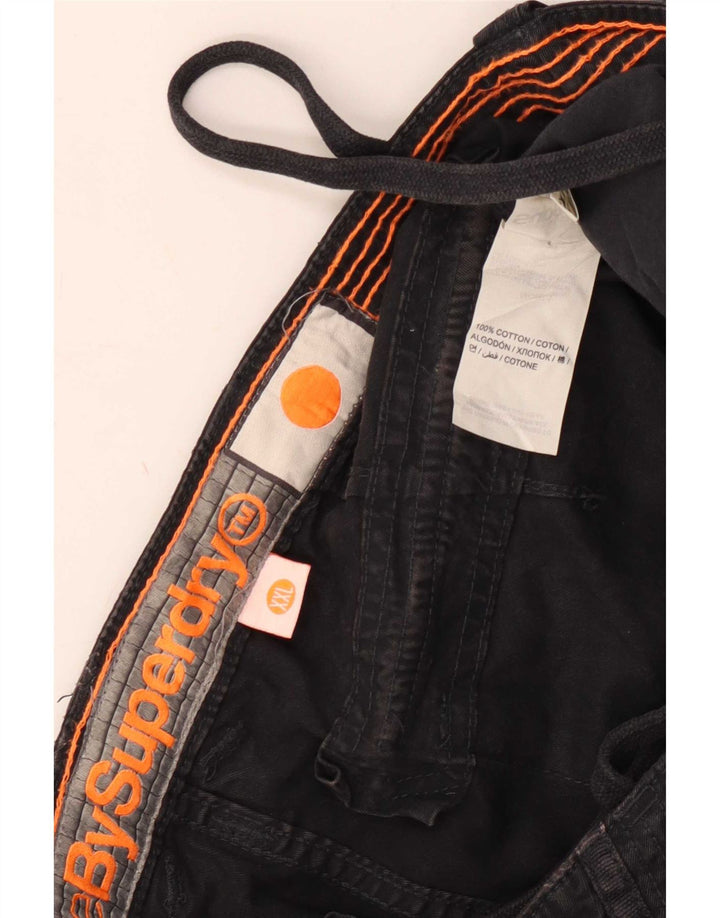 Pantaloni scurti cargo Superdry pentru bărbați 2XL W38 bumbac negru