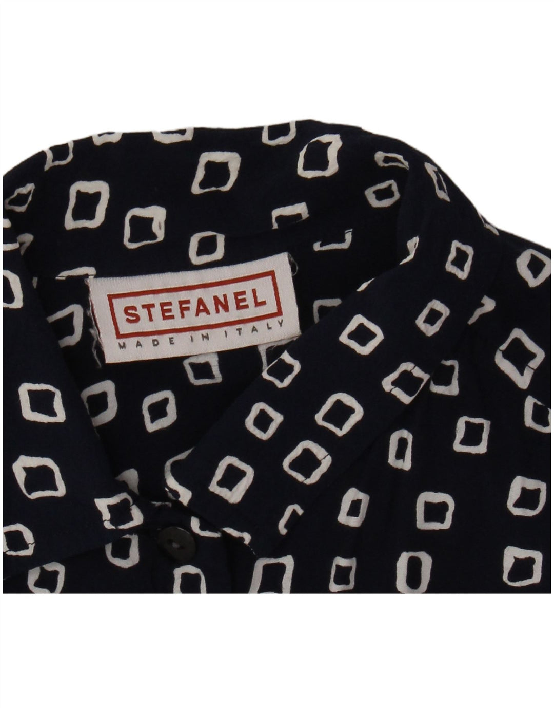 Cămașă pentru femei STEFANEL UK 16 mare bleumarin geometric