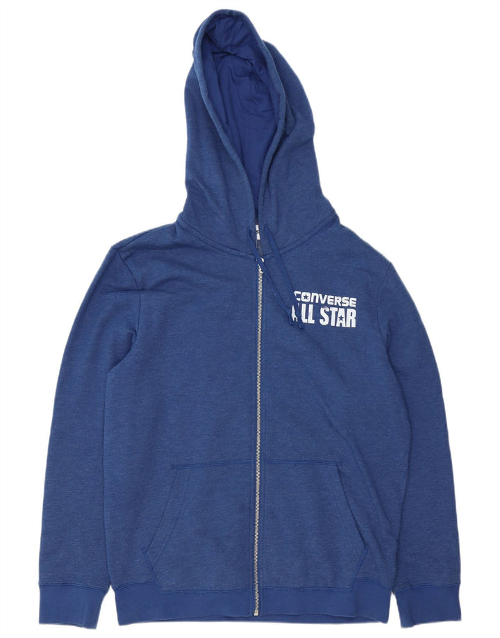 Pulover pentru bărbați Converse Graphic Zip, bumbac, albastru, mediu