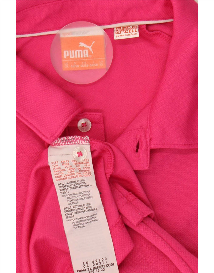 Tricou polo pentru bărbați Puma XL roz poliester