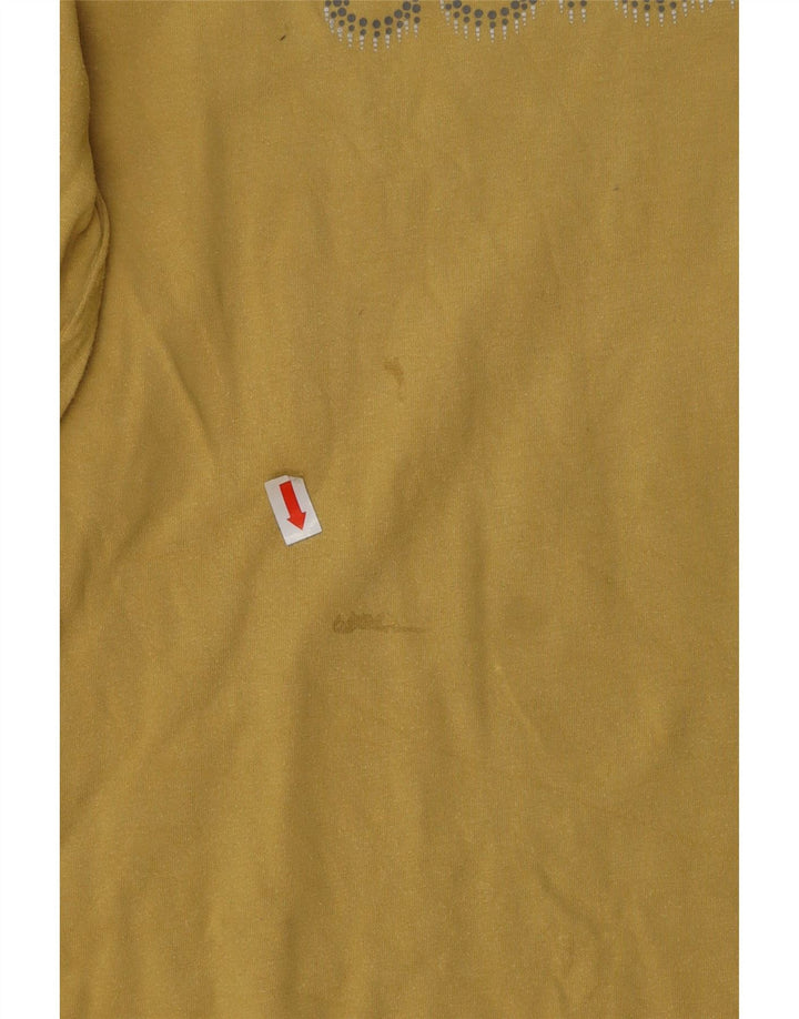 COLUMBIA Top grafic pentru femei cu mânecă lungă UK 14, mare, galben din bumbac