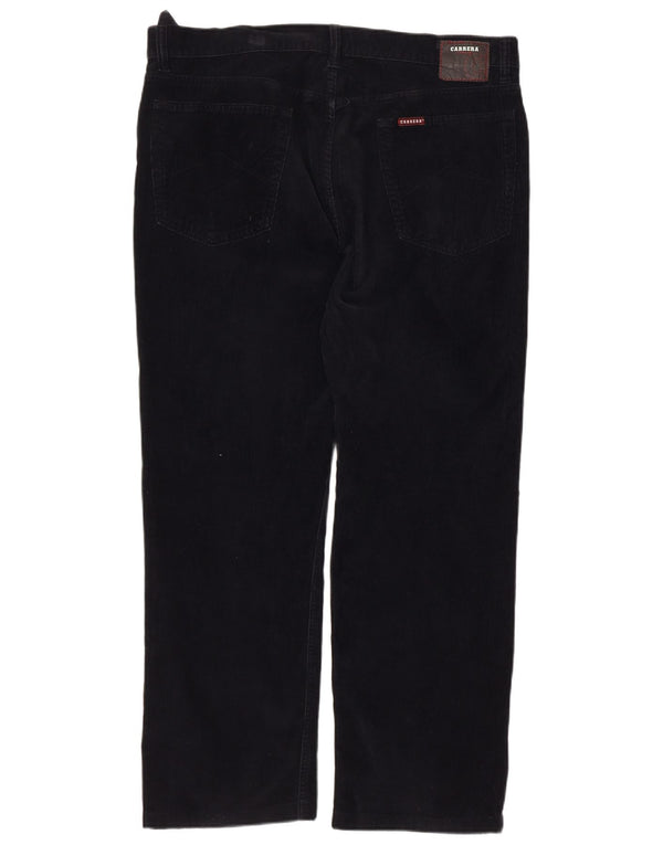 Pantaloni drepti din catifea pentru bărbați Carrera 700 W38 L27 bumbac negru