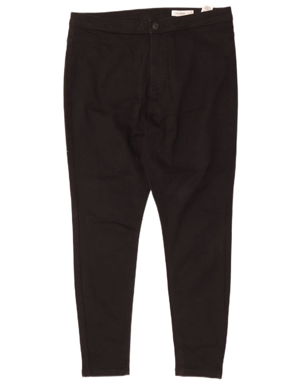 Marks & Spencer Pantaloni casual pentru femei cu talie înaltă UK 18 XL W34 L28 Negru