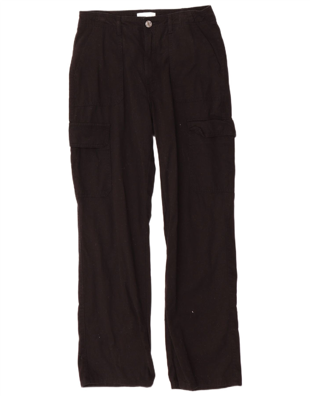 Pantaloni cargo drepti pentru femei Zara EU 40 Medium L30 L31 Bumbac negru