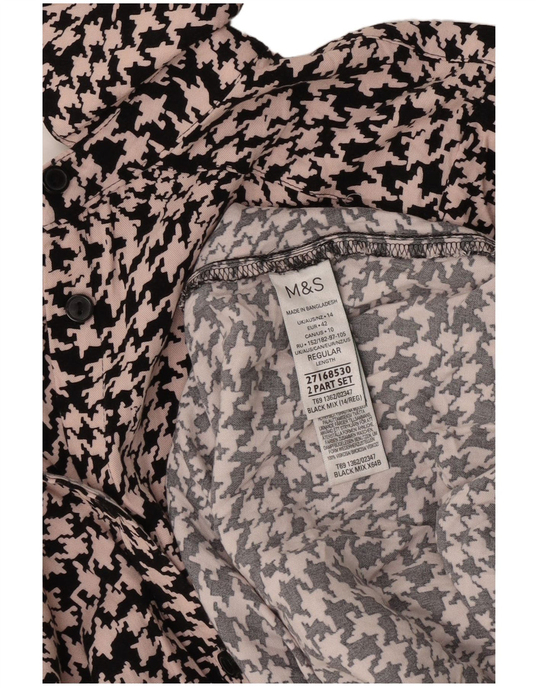 Rochie cămașă pentru femei Marks & Spencer UK 14, mare, negru, picioare de găină