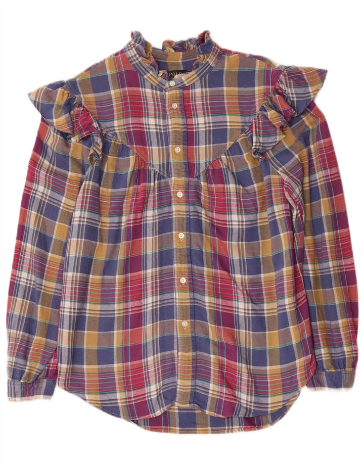Cămașă pentru femei Polo Ralph Lauren cu volane în față US 10, mare, multicoloră