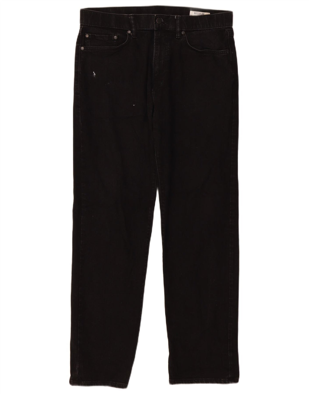 Blugi drepți obișnuiți pentru bărbați Marks & Spencer W34 L31 bumbac negru