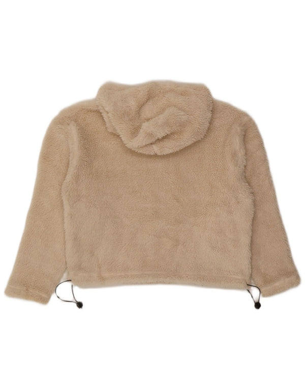 Pulover supradimensionat cu glugă pentru femei Topshop UK 10, poliester, bej, mic