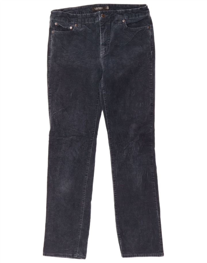 Pantaloni RALPH LAUREN pentru femei din velur US 8 Medium W30 L30 bleumarin
