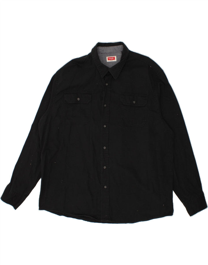 Cămașă pentru bărbați WRANGLER 2XL bumbac negru