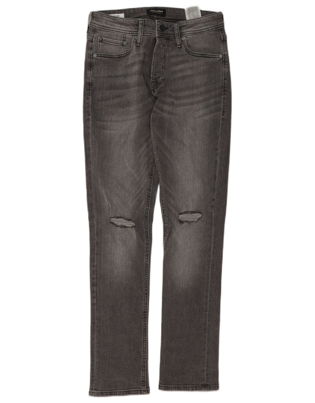 Jack & Jones GLENN blugi subțiri învechiți pentru bărbați W28 L32 bumbac gri