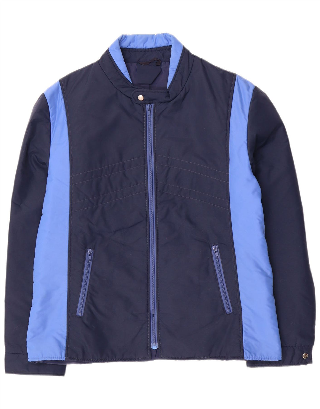Jachetă vintage pentru bărbați, UK 40, mare, albastru, poliamidă color bloc