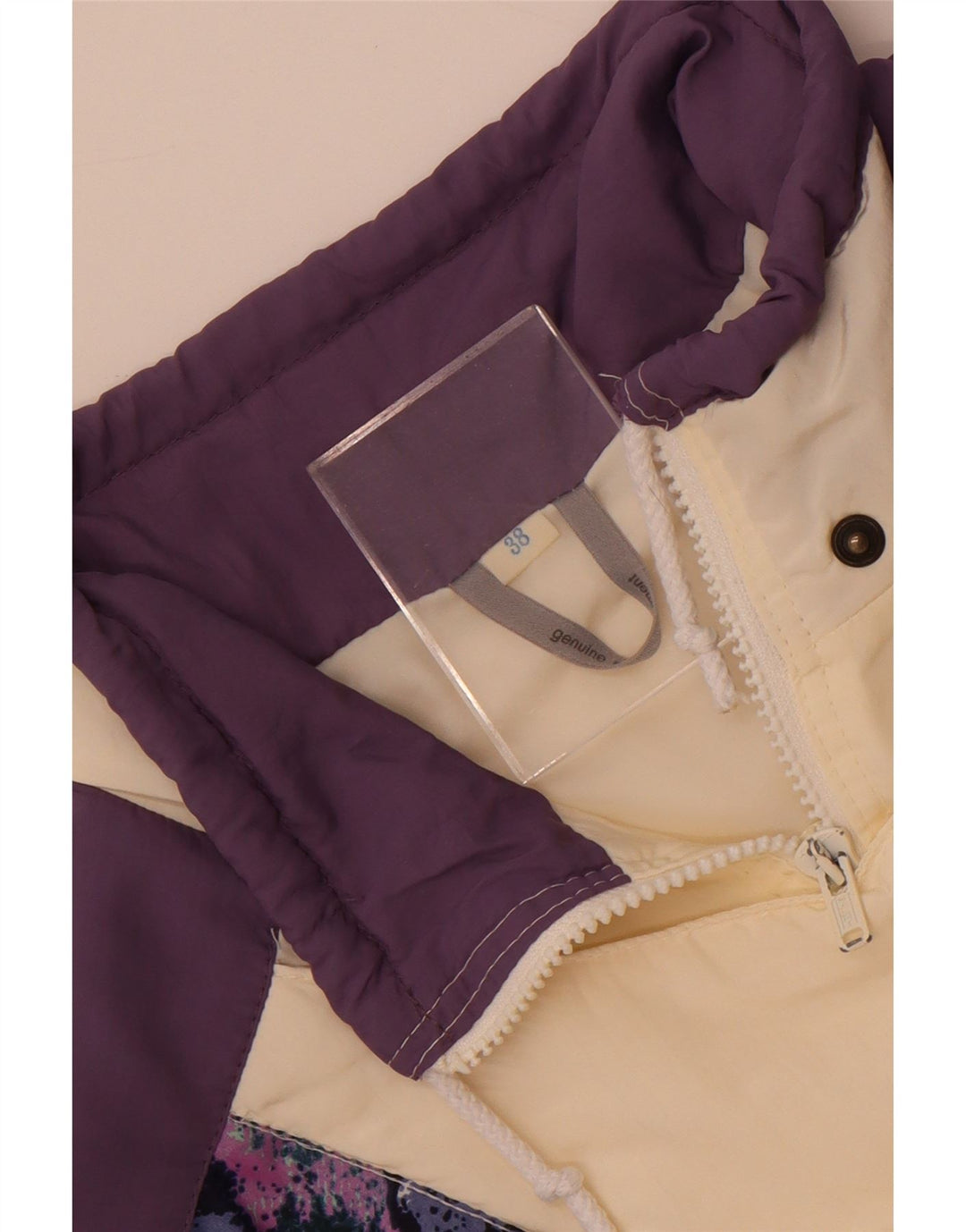 Jachetă de vânt pentru femei Rukka, cu ajustare largi, EU 38, alb mediu, color block