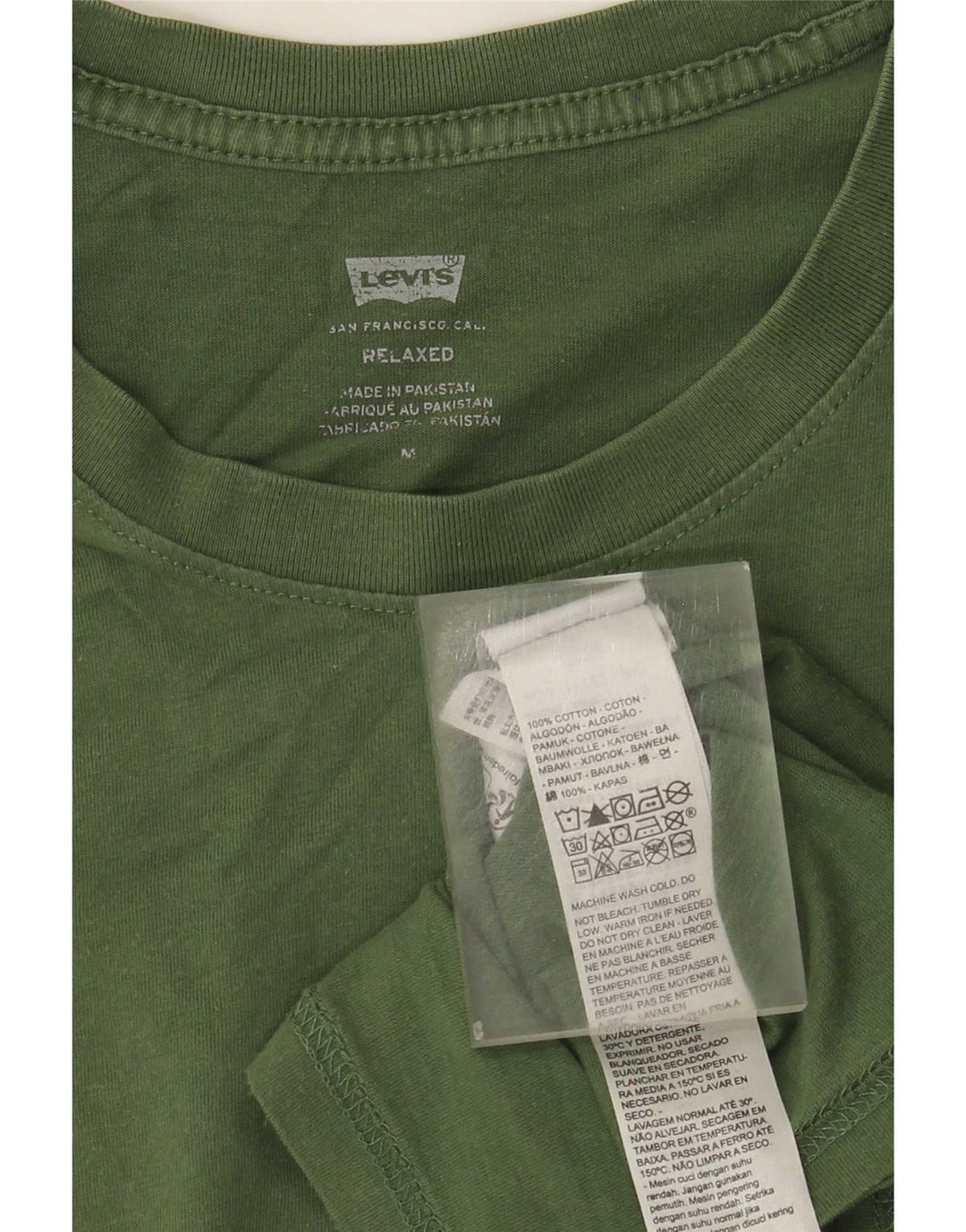 Tricou relaxat pentru bărbați Levi's Top din bumbac verde mediu