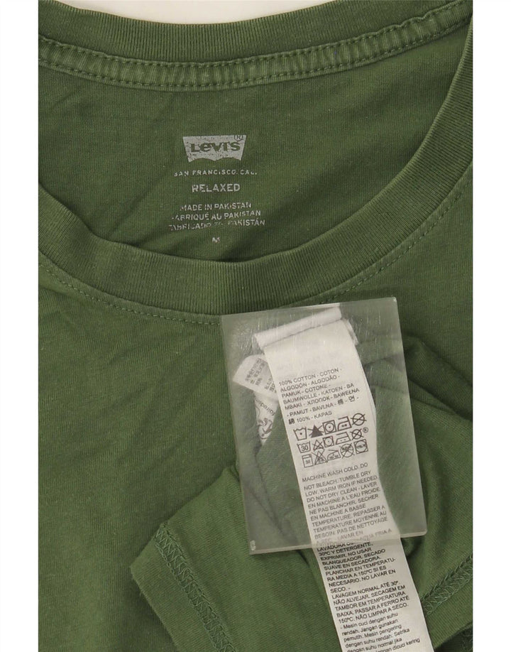 Tricou relaxat pentru bărbați Levi's Top din bumbac verde mediu