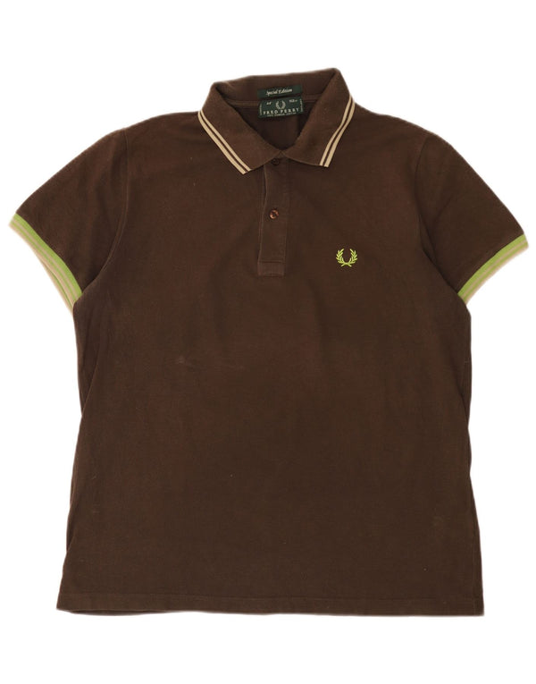 Cămașă polo Fred Perry pentru bărbați, ediție specială, mare, maro, bumbac