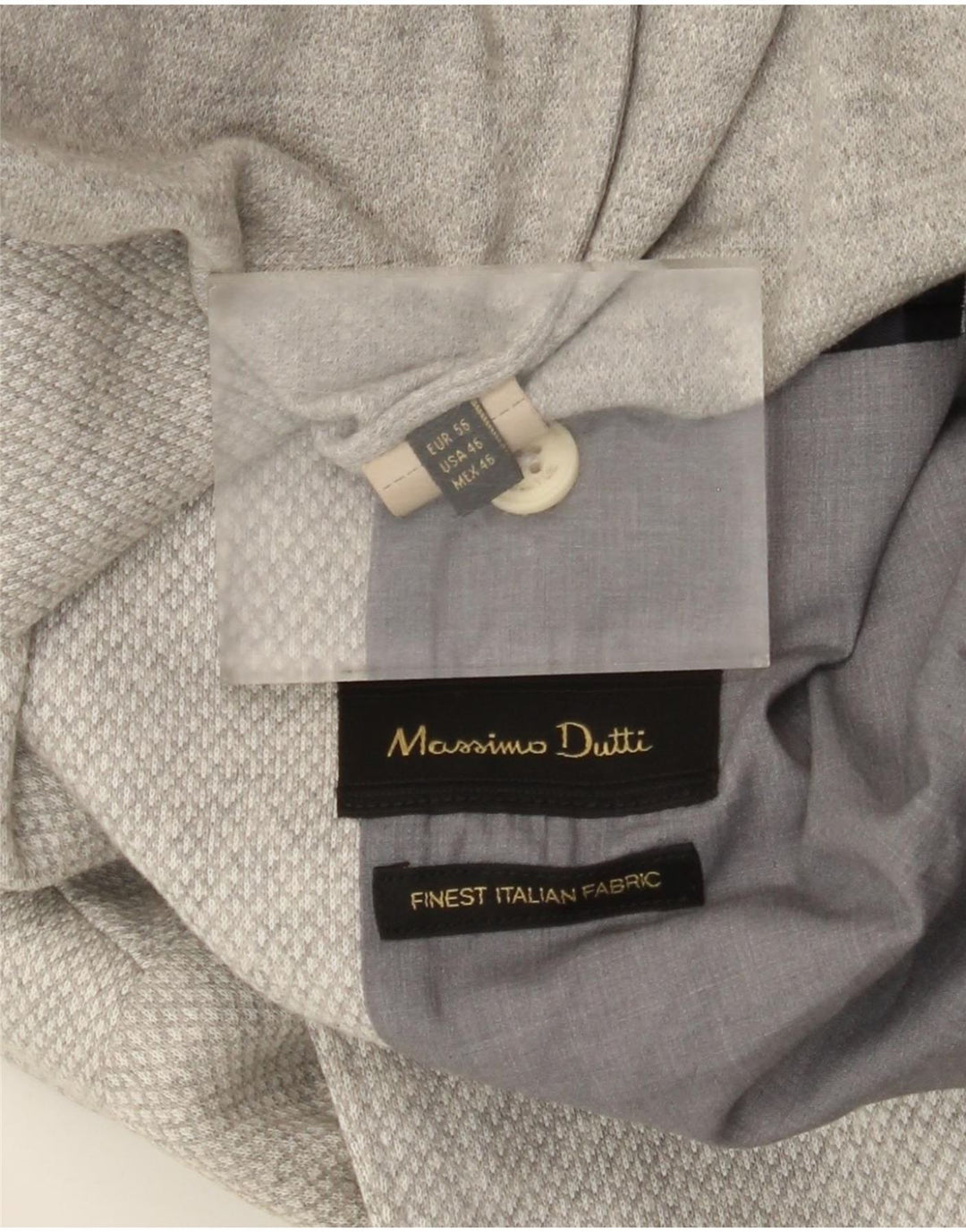 Massimo Dutti Jachetă pentru bărbați cu 2 nasturi EU 56 XL Gri Argyle/Diamond