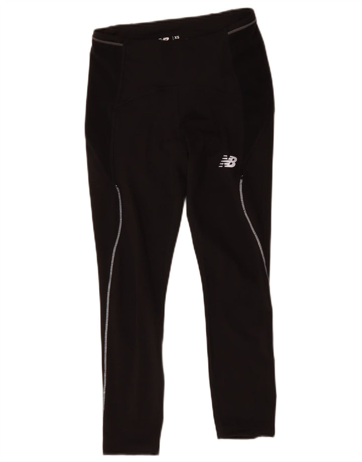 Leggings crop grafic pentru femei NEW BALANCE UK 4 XS Negru