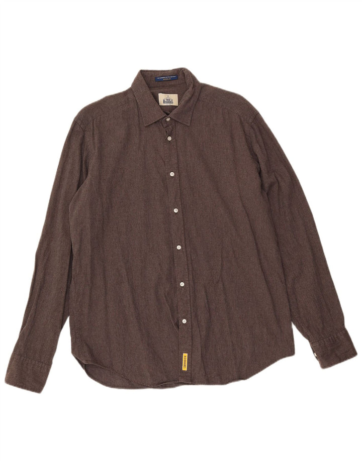 B.D. BAGGIES Cămașă de flanel pentru bărbați, de culoare mare, maro