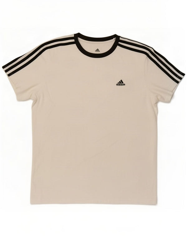 Tricou Adidas Femei Top UK 12/14 Medium White Bumbac