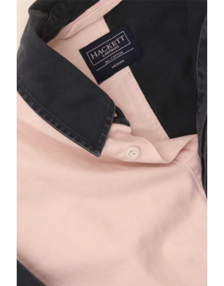 Cămașă cu pulover grafic Hackett pentru bărbați, bumbac color bloc negru mediu