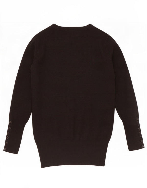Pulover cardigan pentru femei Zara UK 12 Medium Black Rayon