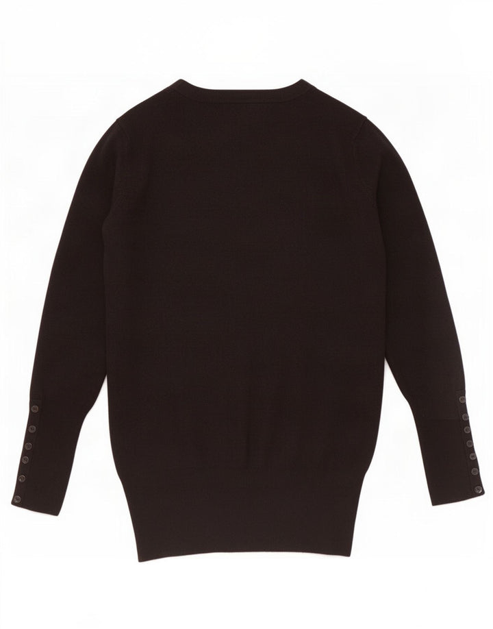 Pulover cardigan pentru femei Zara UK 12 Medium Black Rayon