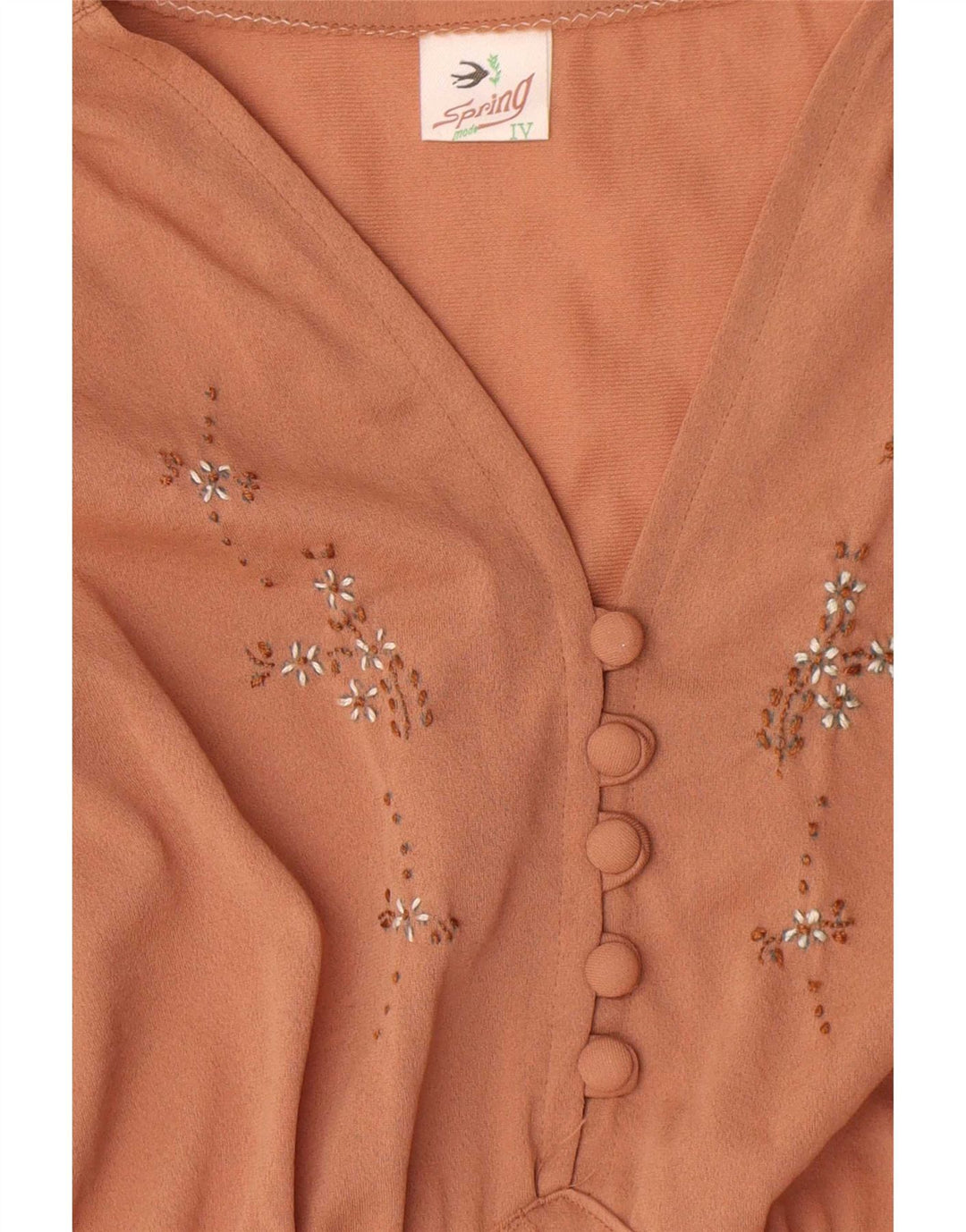 Rochie maxi vintage pentru femei UK 12 maro mediu