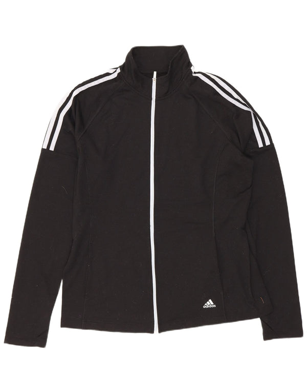 Jachetă de top pentru trening de golf Adidas pentru femei UK 14 Large Black Sports