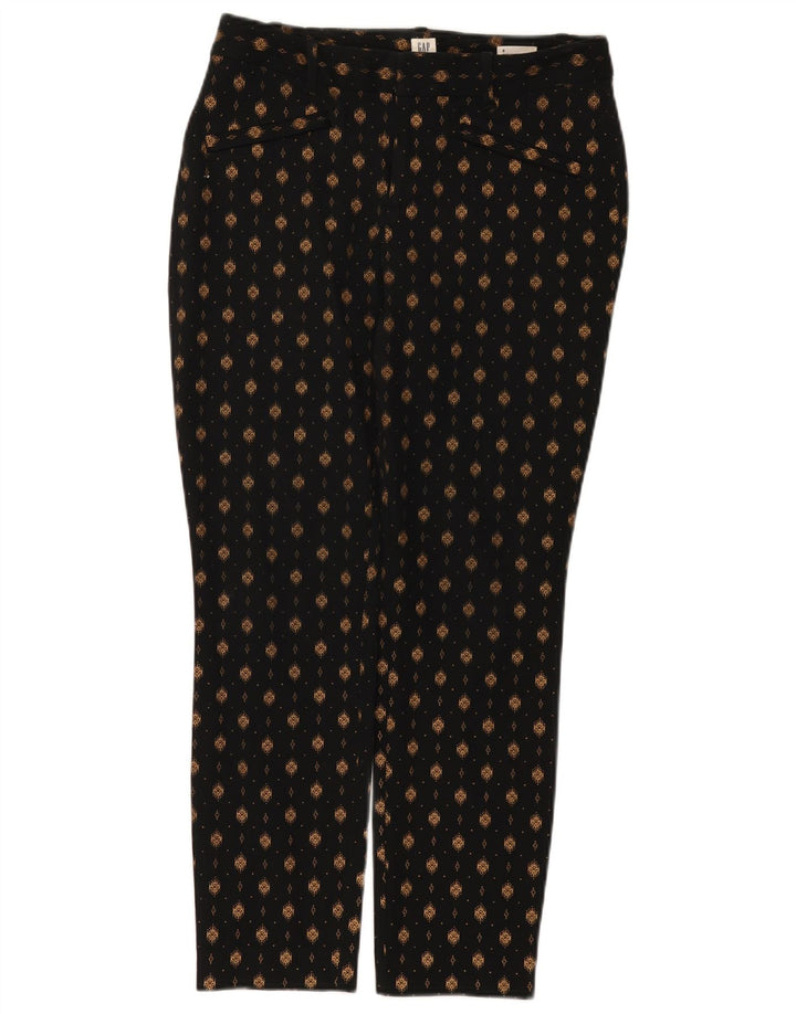 Pantaloni casual pentru femei Gap cu model abstract curbat US 6 Medium W26 L27 Negru