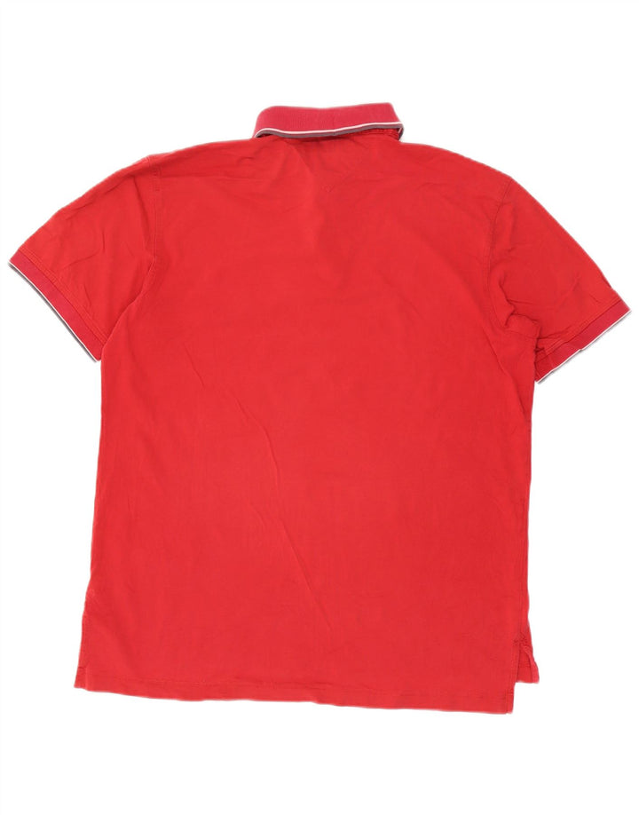 Tricou polo Tommy Hilfiger pentru bărbați, bumbac roșu mare