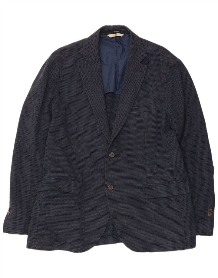 Massimo Dutti Jachetă pentru bărbați cu 2 nasturi EU 52, mare, bleumarin, geometrică