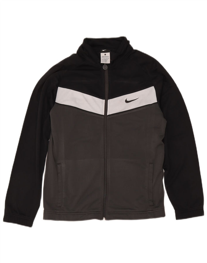 Jachetă de trening pentru băieți Nike 12-13 ani, mare, gri, poliester color bloc