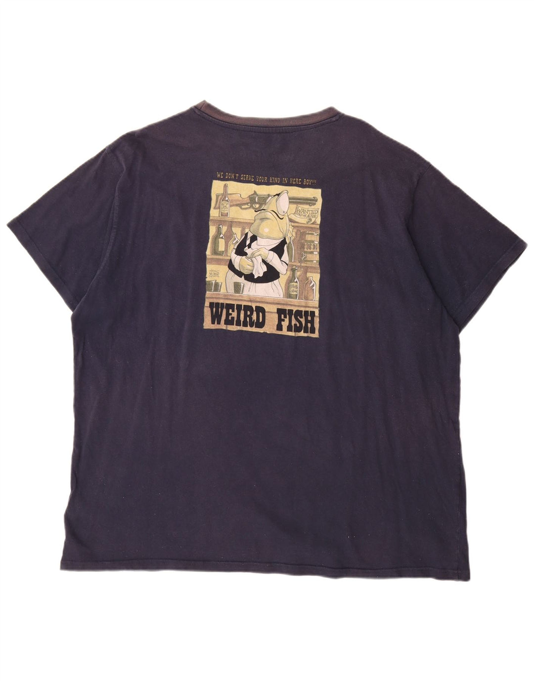 WEIRD FISH Tricou grafic pentru bărbați Top 3XL Bumbac bleumarin