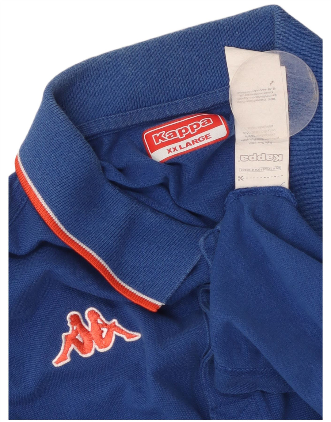 Cămașă polo pentru bărbați Kappa 2XL, bumbac albastru