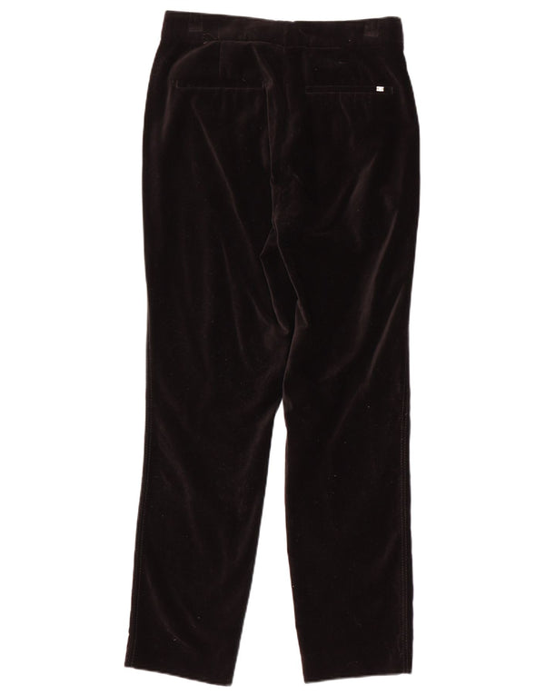 Massimo Dutti Pantaloni chino subțiri din catifea pentru femei EU 38 Small W28 L28 Negru