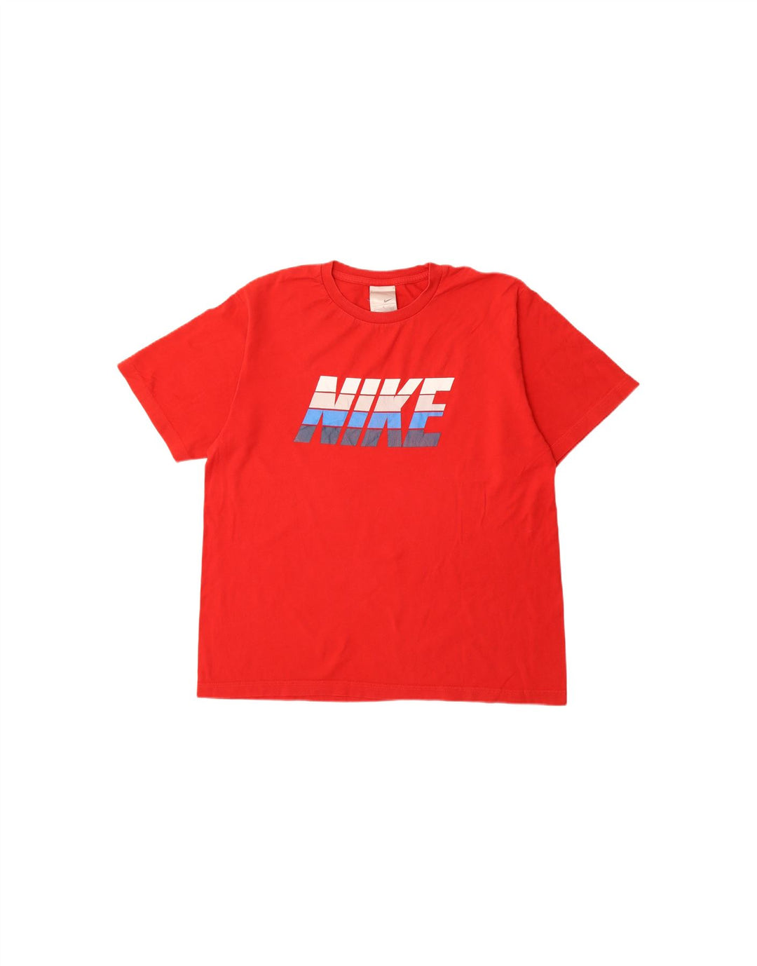 NIKE Mens Graphic T-Shirt Top UK 39/41 Medium Red Cotton