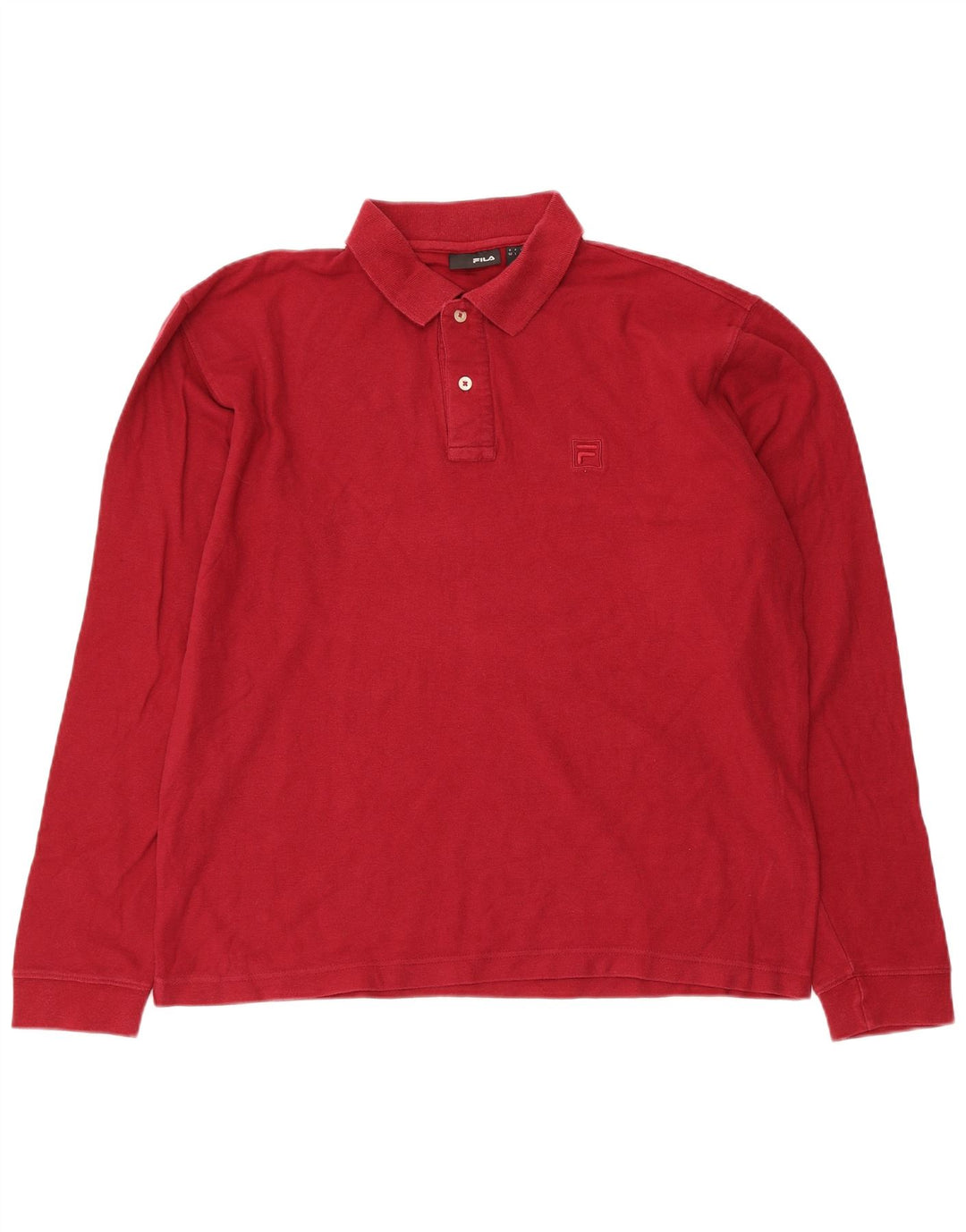Tricou polo pentru bărbați Fila cu mânecă lungă, roșu mare