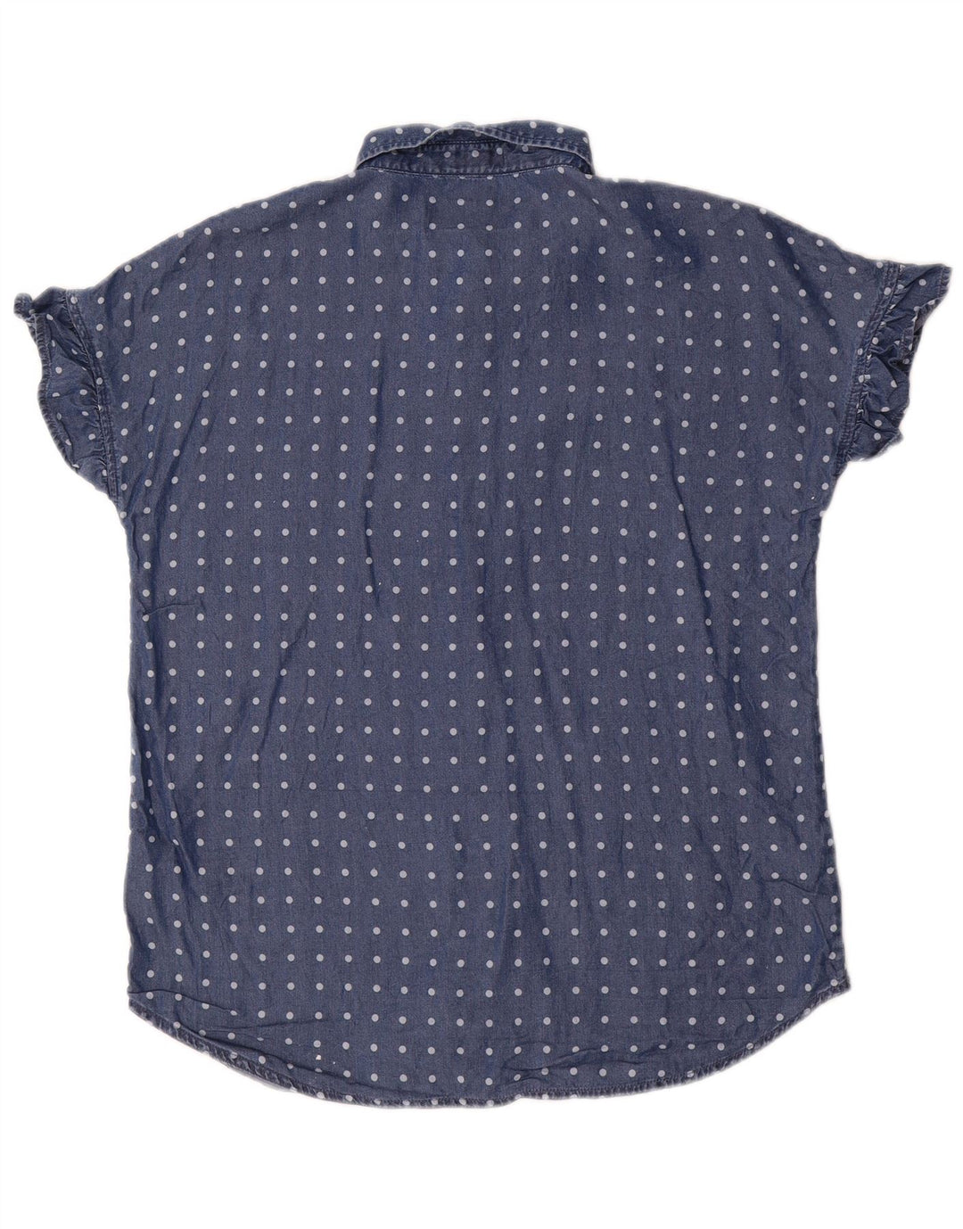 Bluză cămașă cu mânecă scurtă pentru femei Dack's UK 14 Medium bleumarin cu buline
