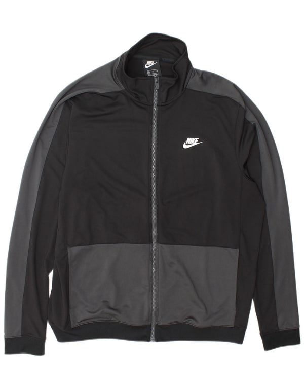 Jachetă de trening pentru bărbați Nike XL, poliester color bloc negru