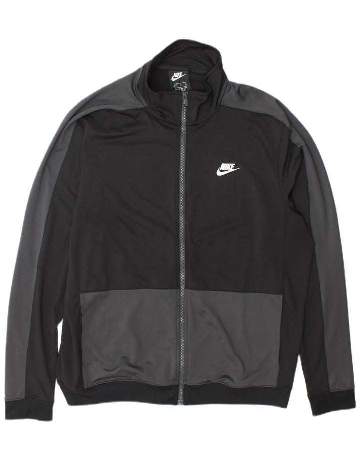 Jachetă de trening pentru bărbați Nike XL, poliester color bloc negru