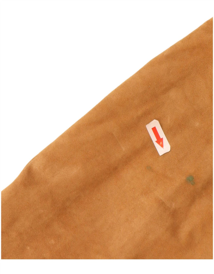Fusta Wrap Femei din piele intoarsa Stefanel IT 44 Medium W28 Piele Maro