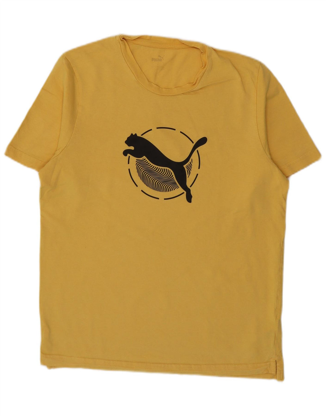 Tricou grafic Puma pentru bărbați Top mare din bumbac galben
