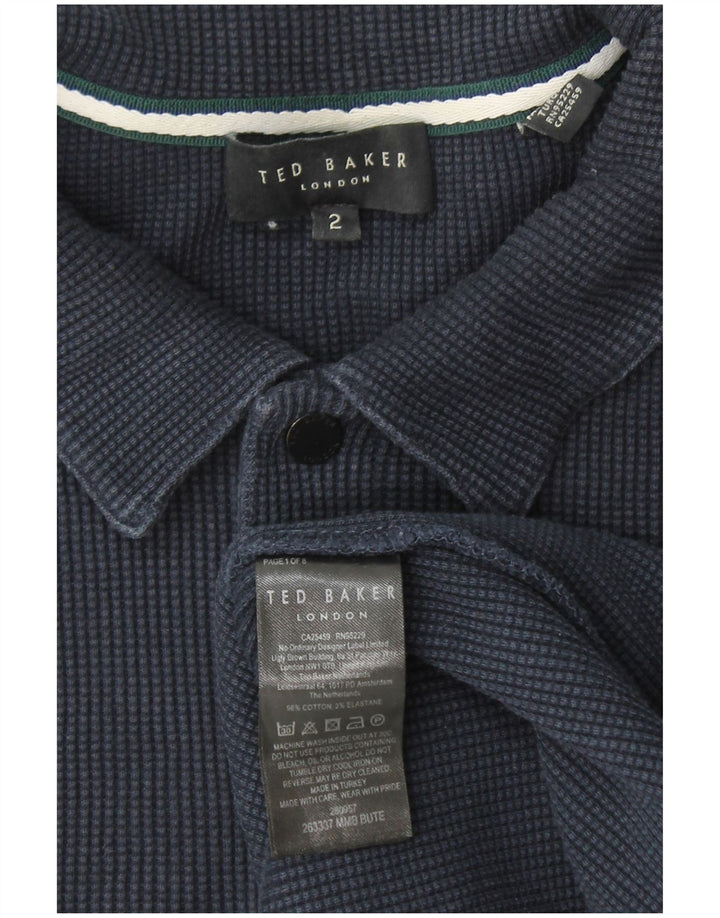 Tricou polo pentru bărbați TED BAKER Mărimea 2 Mic Bumbac bleumarin
