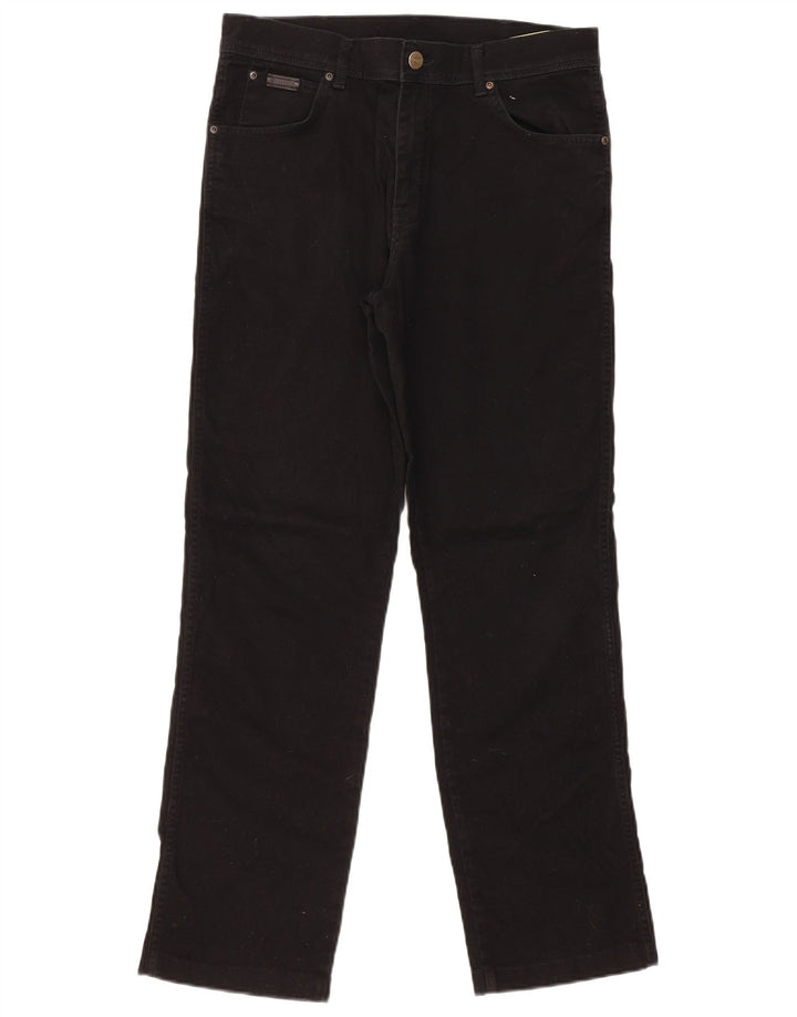 Blugi drepti pentru bărbați Wrangler W33 L31 bumbac negru