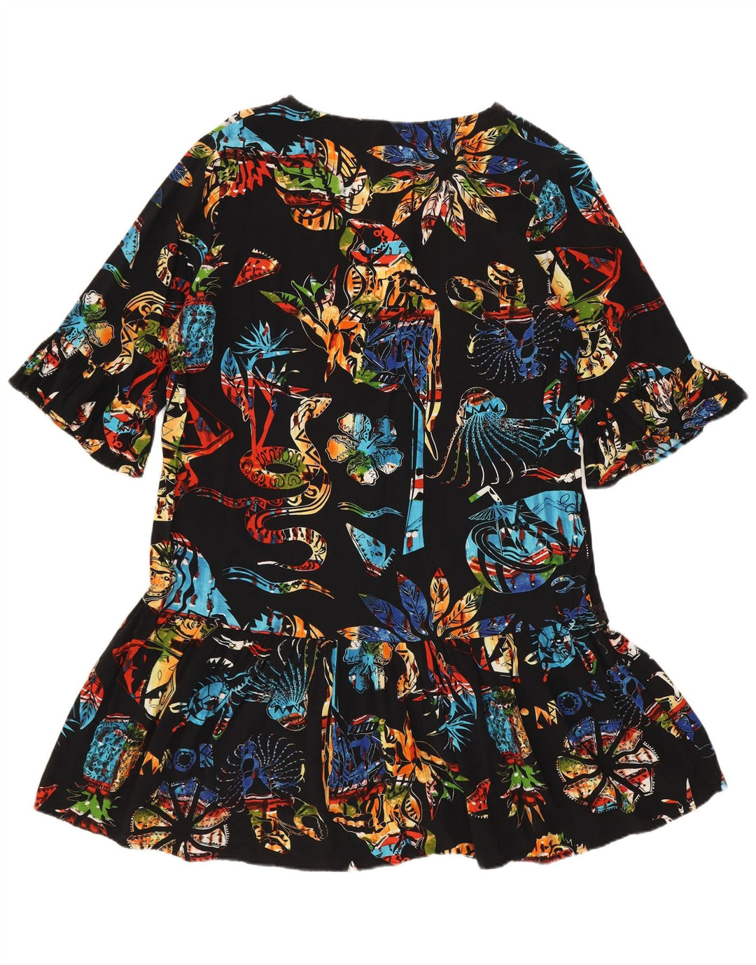 Rochie tunică pentru femei Desigual UK 14 Medium Black Floral