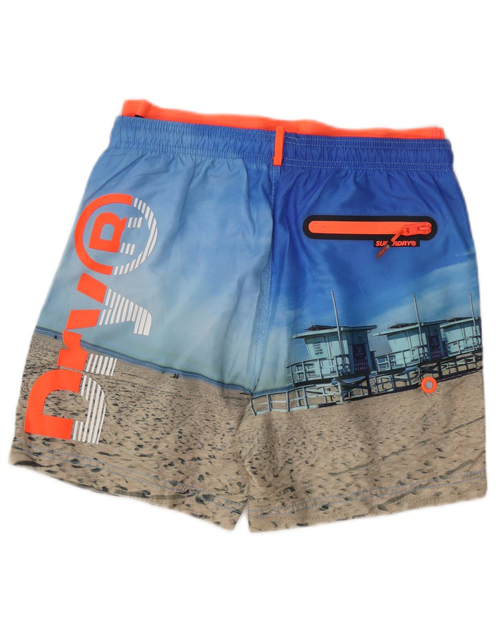 Pantaloni scurți de înot Superdry pentru bărbați cu model abstract grafic mediu multicolor