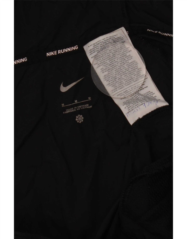 Jachetă de top cu glugă pentru alergare Nike pentru femei UK 14 Medium Negru